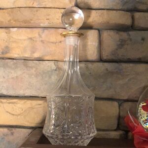 Vintage fancy Glass crystal liquor decanter